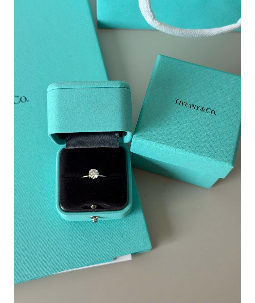 TIFFANY&CO Серебряное платиновое кольцо, фото 7