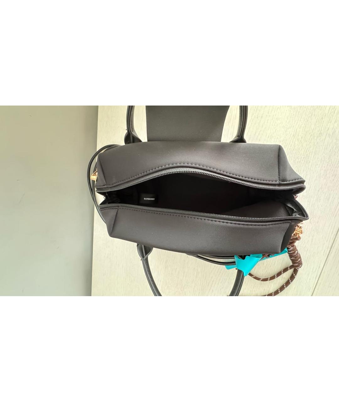 BURBERRY Черная твиловая косметичка, фото 7