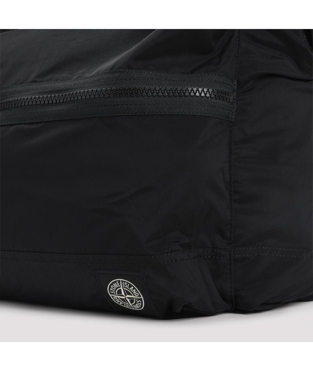 STONE ISLAND Черный синтетический рюкзак, фото 5