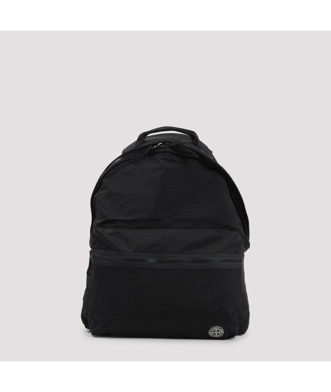 STONE ISLAND Черный синтетический рюкзак, фото 2