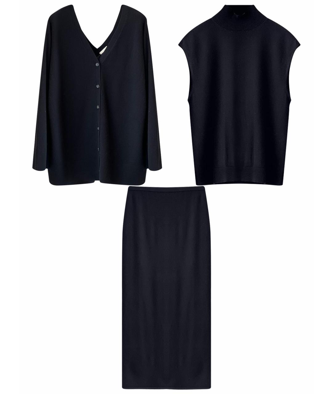 12 STOREEZ Черный шерстяной костюм с юбками, фото 1