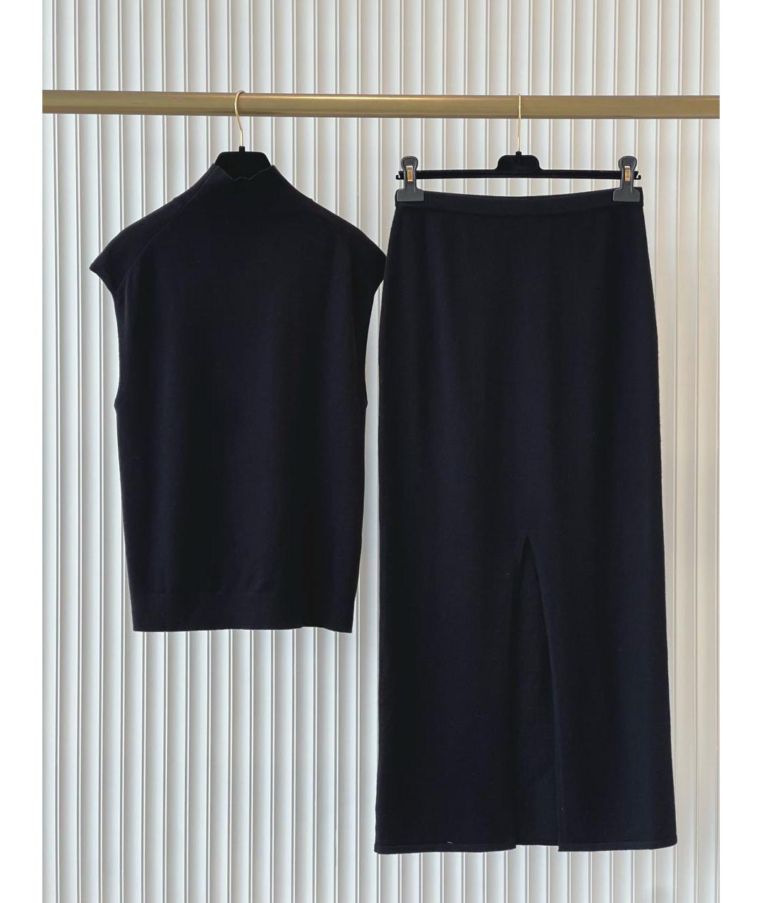 12 STOREEZ Черный шерстяной костюм с юбками, фото 4