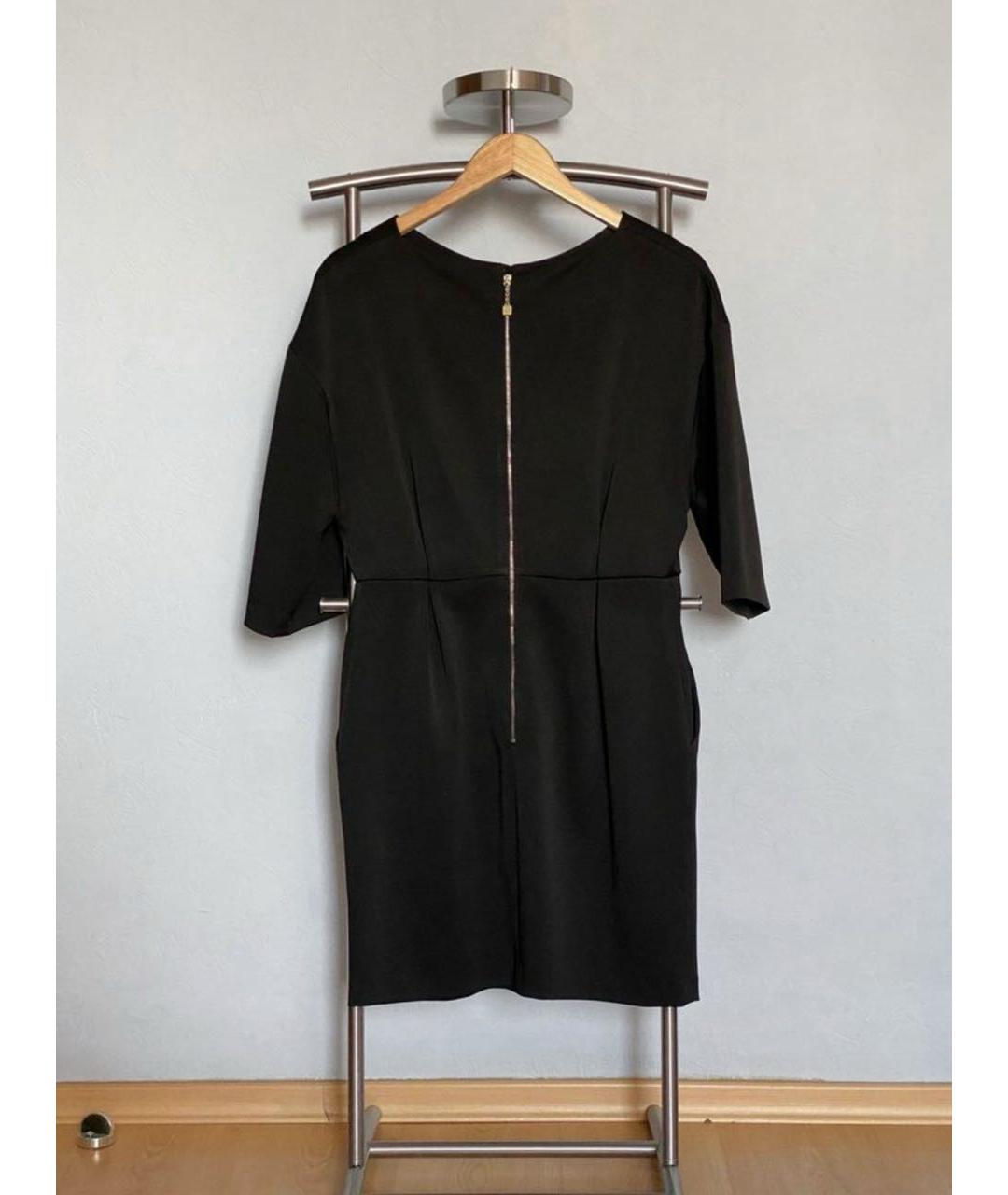 ELISABETTA FRANCHI Черное полиэстеровое повседневное платье, фото 2