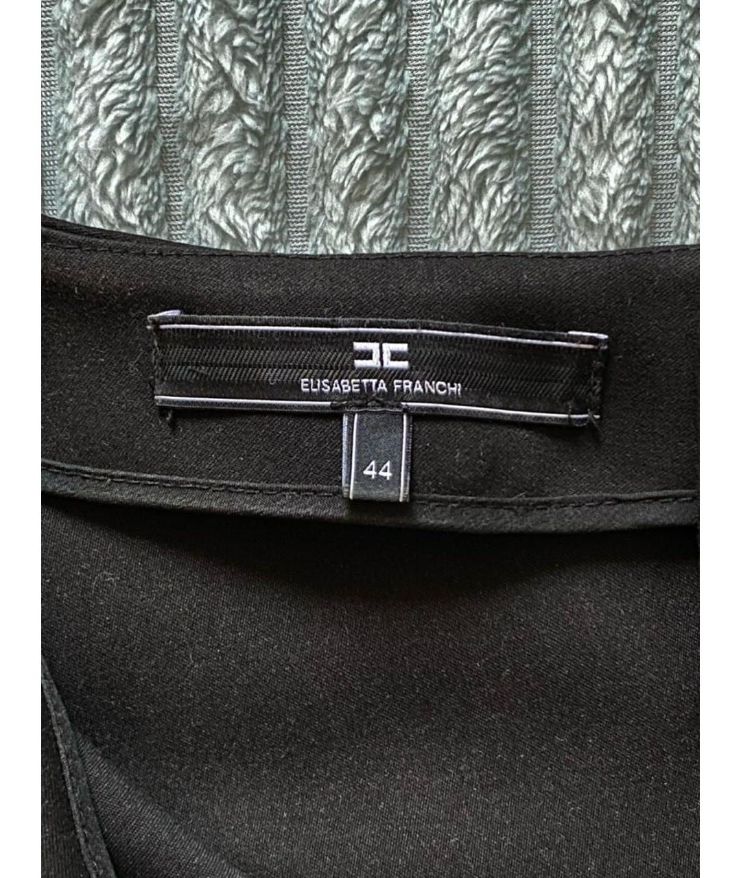 ELISABETTA FRANCHI Черное полиэстеровое повседневное платье, фото 3