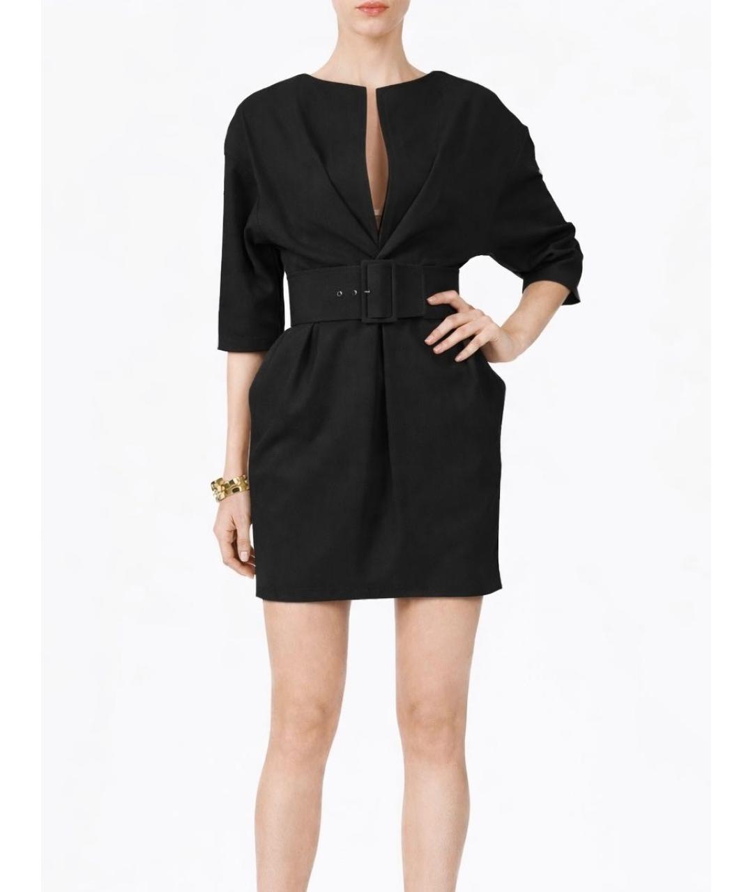 ELISABETTA FRANCHI Черное полиэстеровое повседневное платье, фото 8