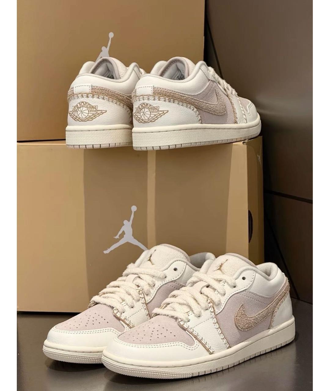 JORDAN Белые кожаные кроссовки, фото 3