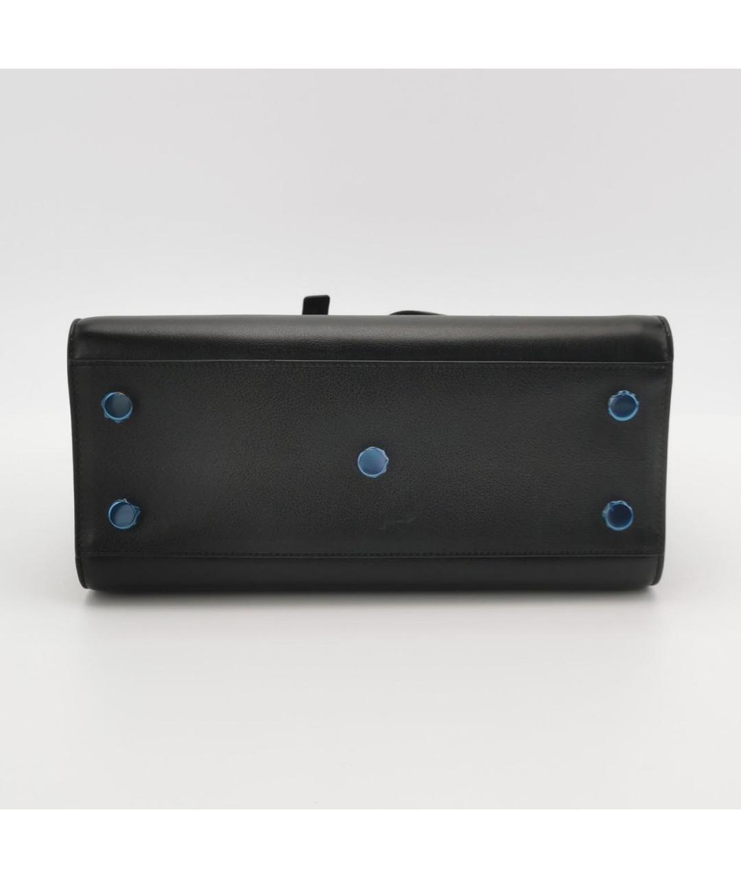 SAINT LAURENT Черная кожаная сумка тоут, фото 5