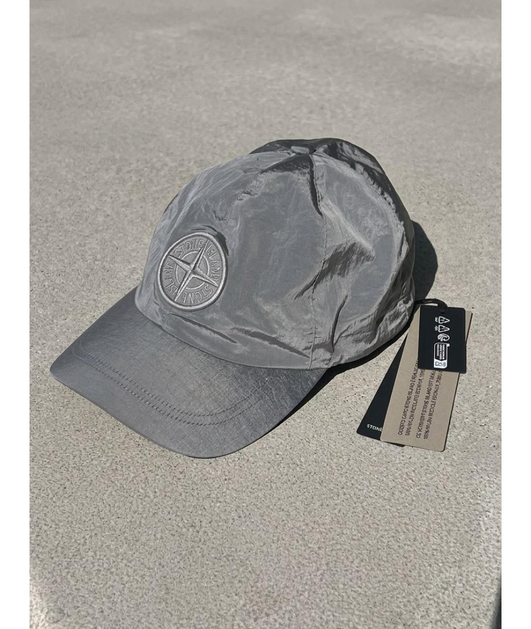 STONE ISLAND Серая кепка/бейсболка, фото 4