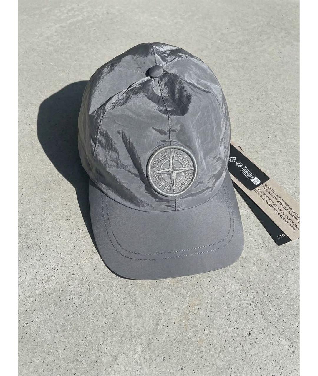 STONE ISLAND Серая кепка/бейсболка, фото 2