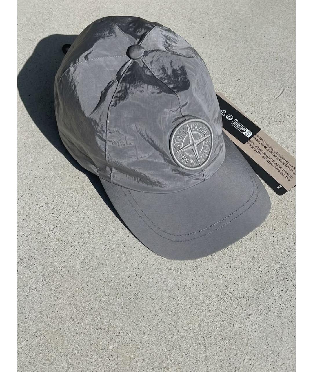 STONE ISLAND Серая кепка/бейсболка, фото 3