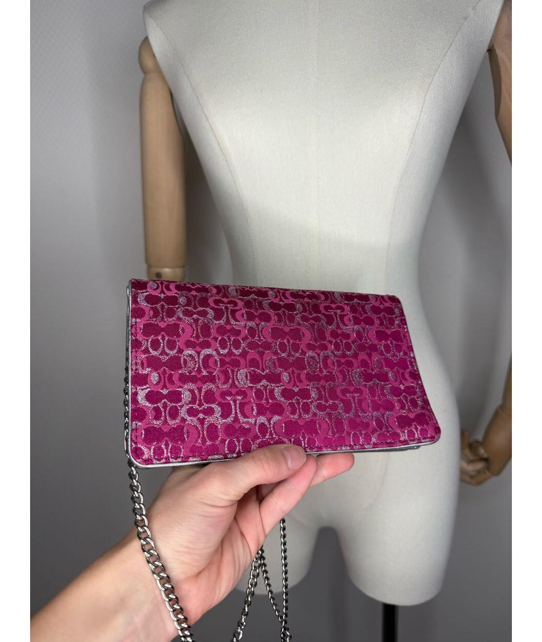 COACH Розовая сумка через плечо, фото 5