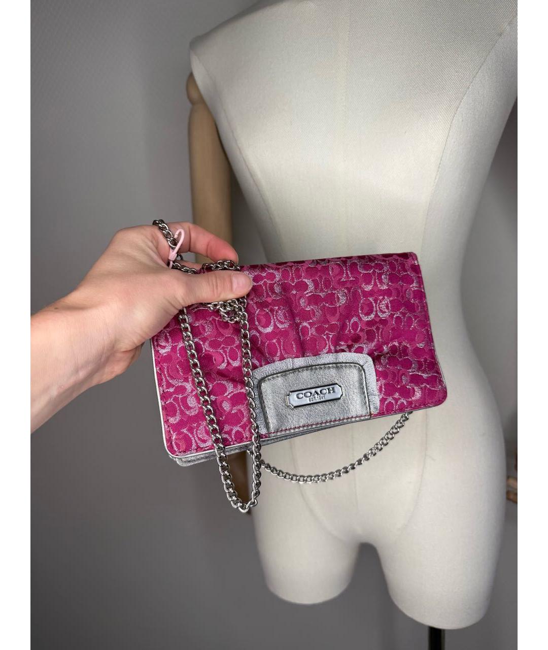 COACH Розовая сумка через плечо, фото 9