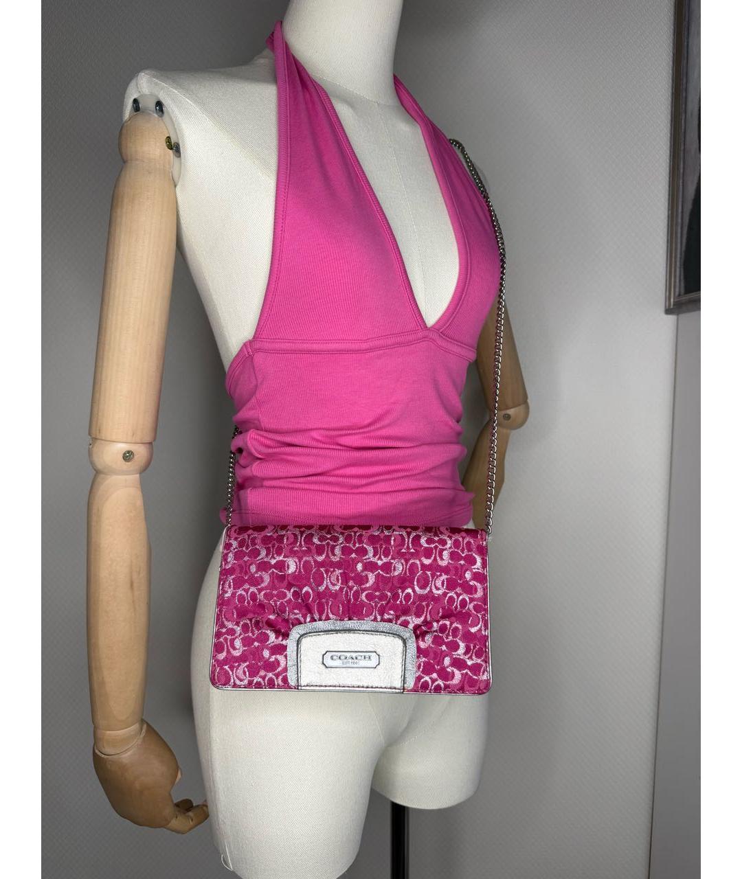 COACH Розовая сумка через плечо, фото 2