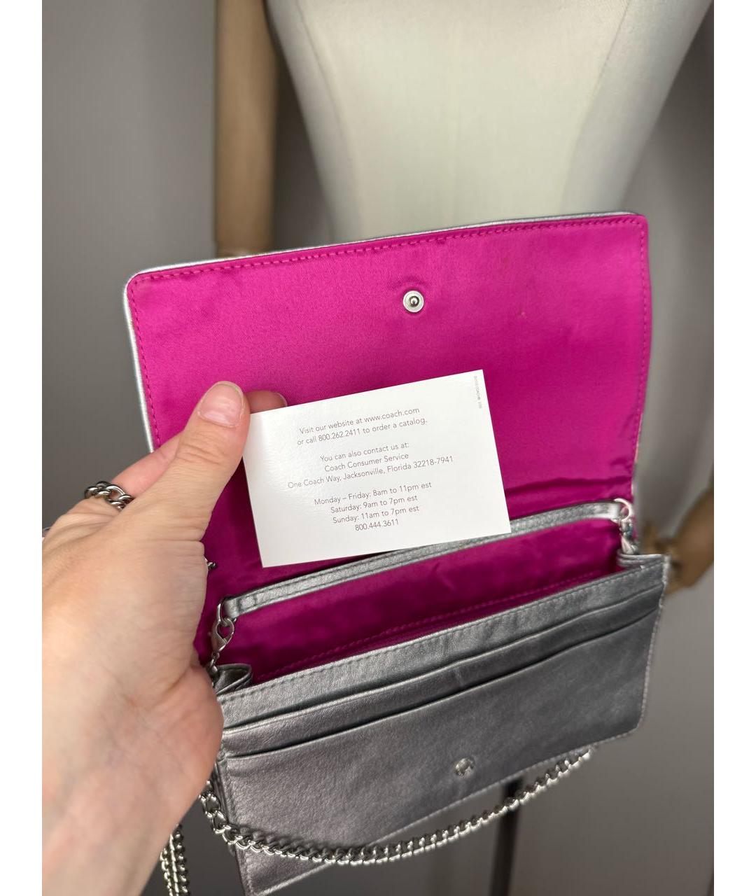 COACH Розовая сумка через плечо, фото 4