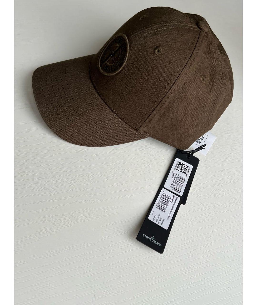 STONE ISLAND Хаки хлопковая кепка/бейсболка, фото 2