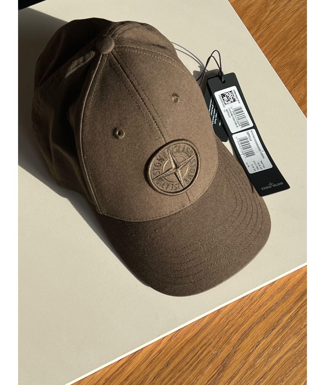STONE ISLAND Хаки хлопковая кепка/бейсболка, фото 7