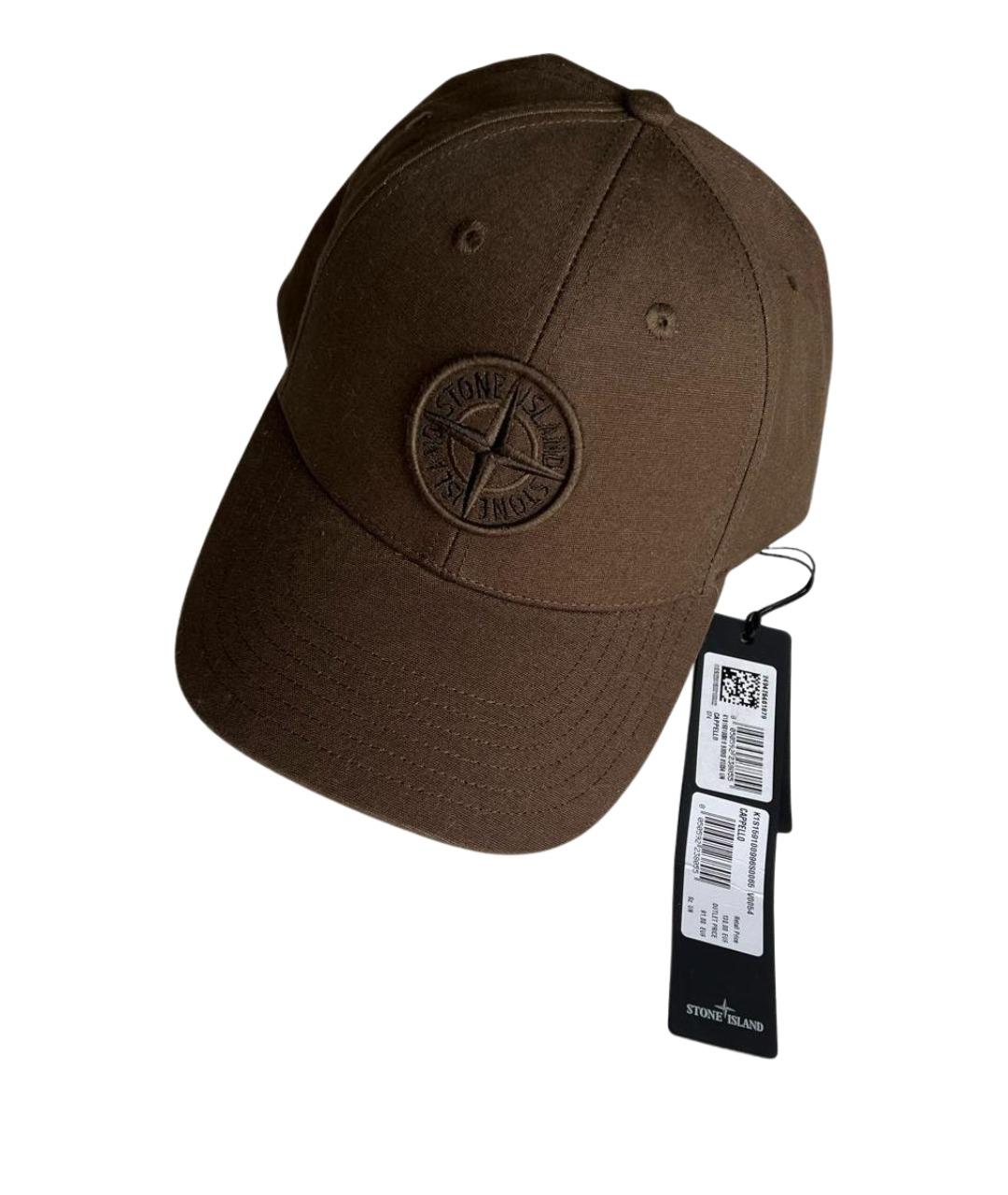 STONE ISLAND Хаки хлопковая кепка/бейсболка, фото 1