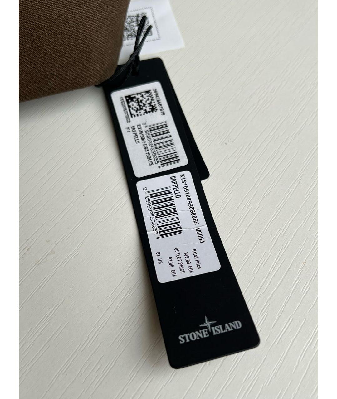 STONE ISLAND Хаки хлопковая кепка/бейсболка, фото 3