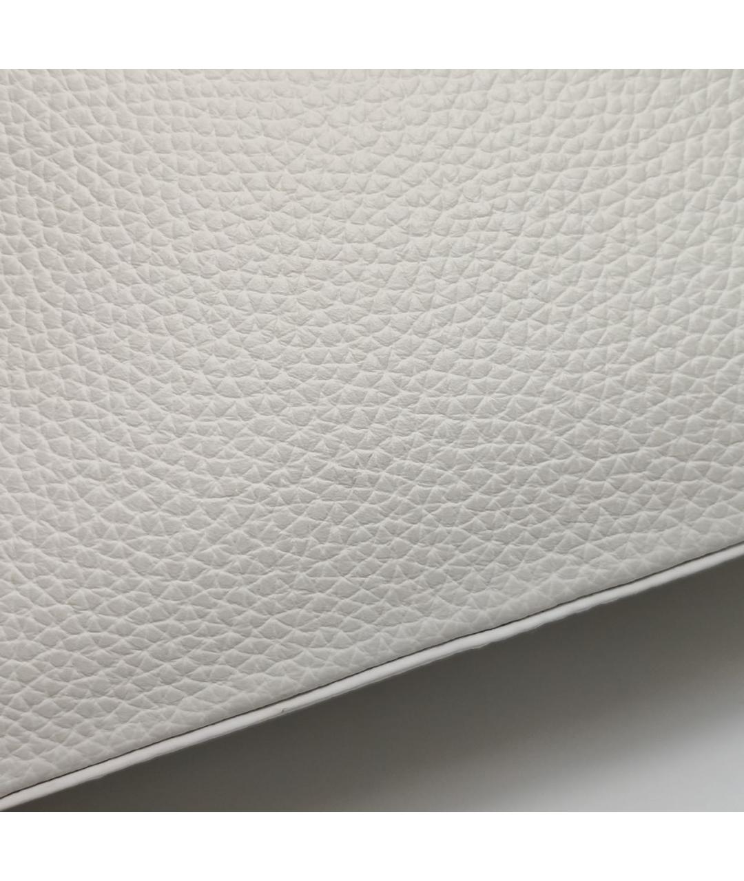 LOUIS VUITTON Белая кожаная сумка с короткими ручками, фото 7