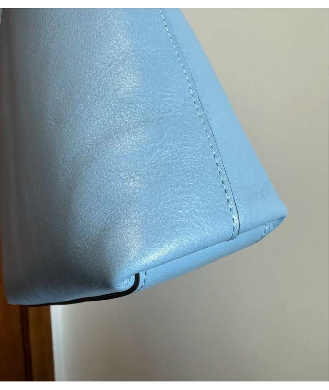 COACH Голубая кожаная сумка через плечо, фото 8