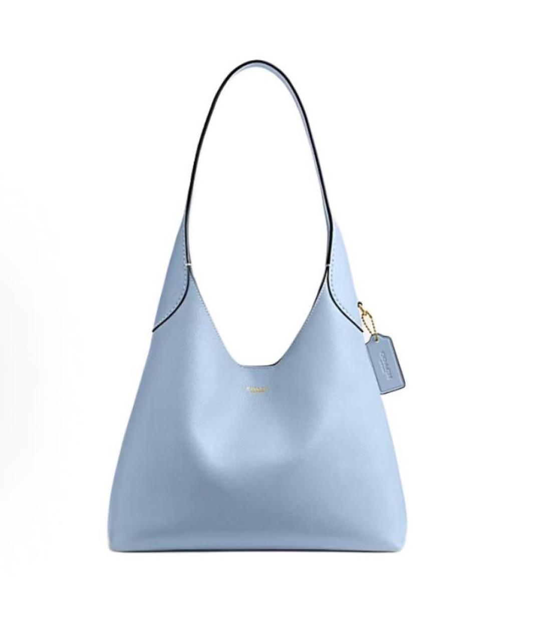 COACH Голубая кожаная сумка через плечо, фото 9