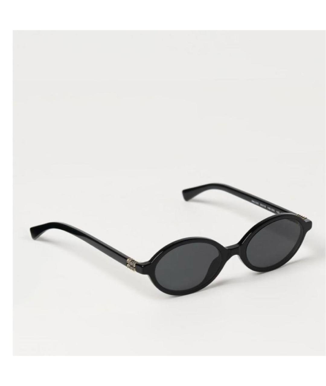 MIU MIU Черные пластиковые солнцезащитные очки, фото 2