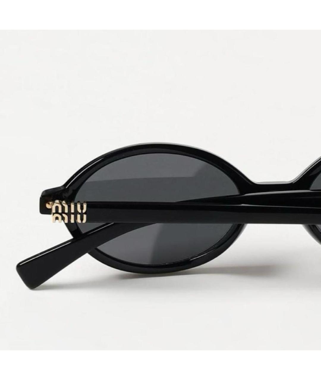 MIU MIU Черные пластиковые солнцезащитные очки, фото 3