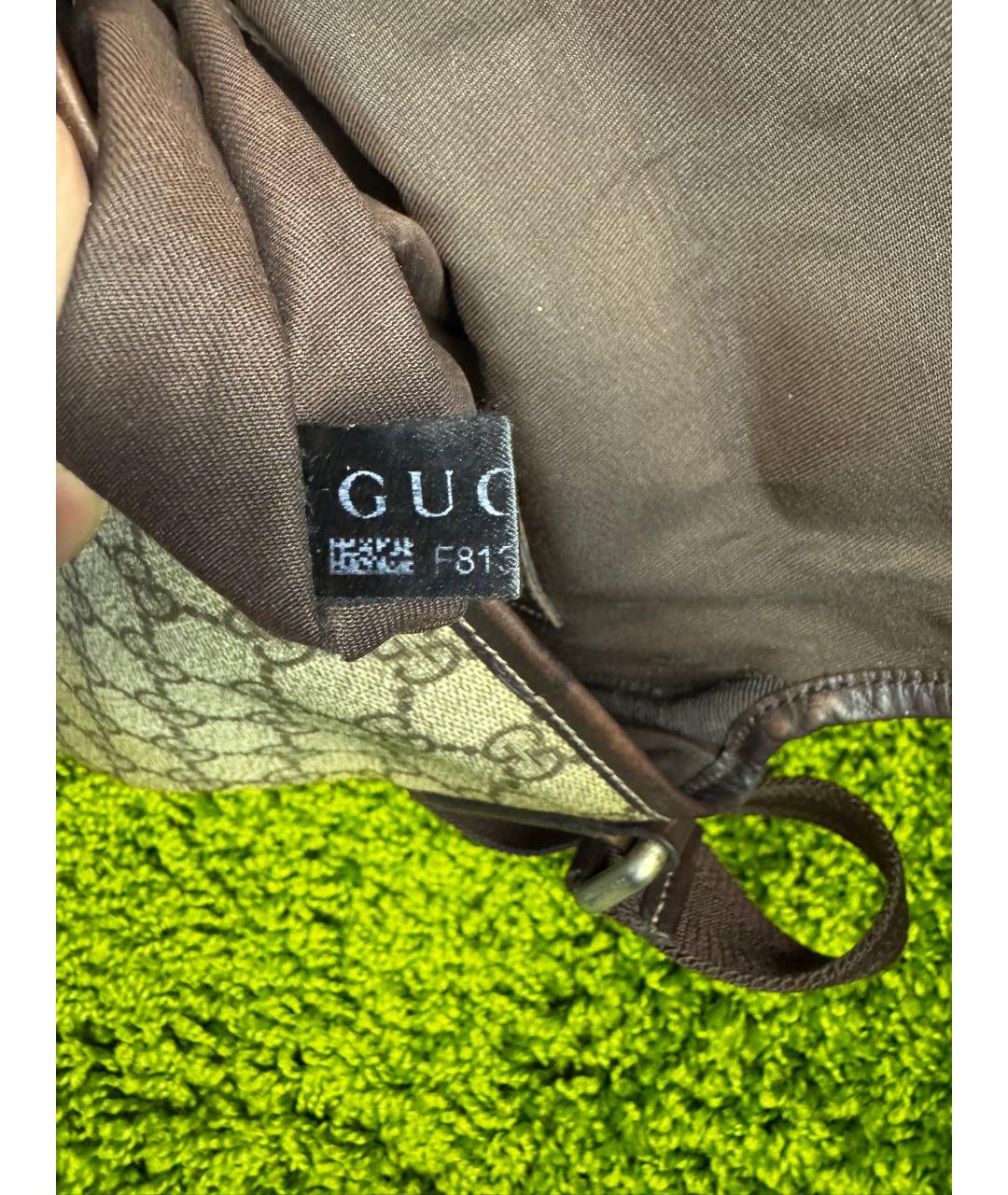 GUCCI Бежевая сумка на плечо из лакированной кожи, фото 5