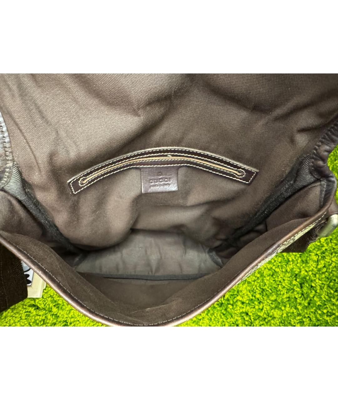 GUCCI Бежевая сумка на плечо из лакированной кожи, фото 3