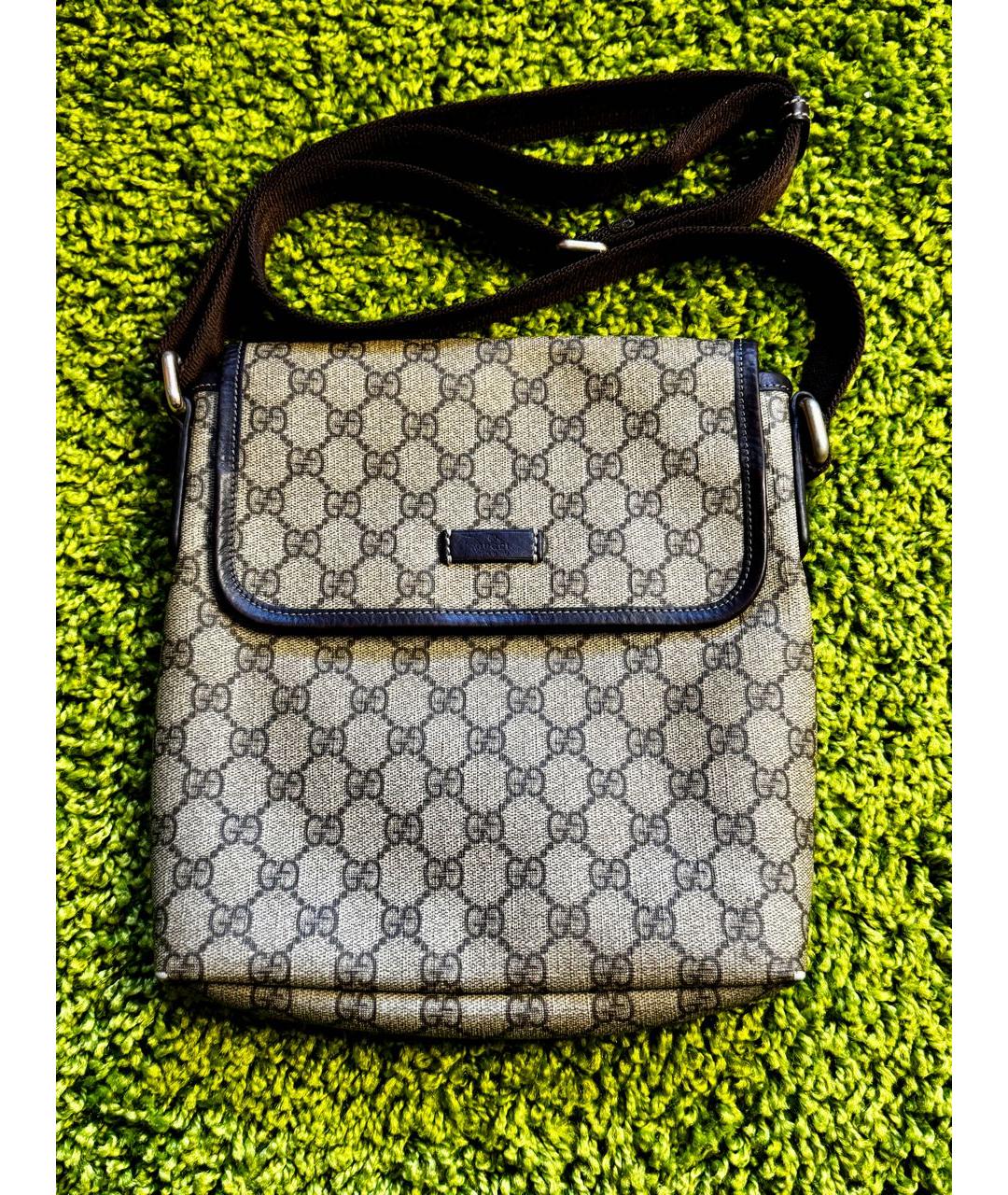 GUCCI Бежевая сумка на плечо из лакированной кожи, фото 7