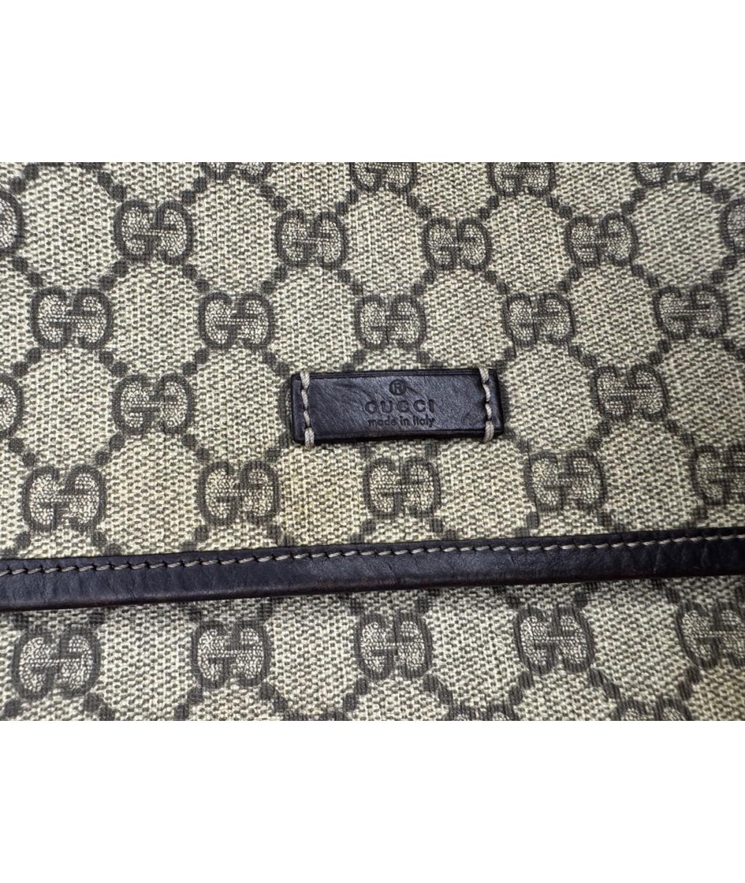 GUCCI Бежевая сумка на плечо из лакированной кожи, фото 2