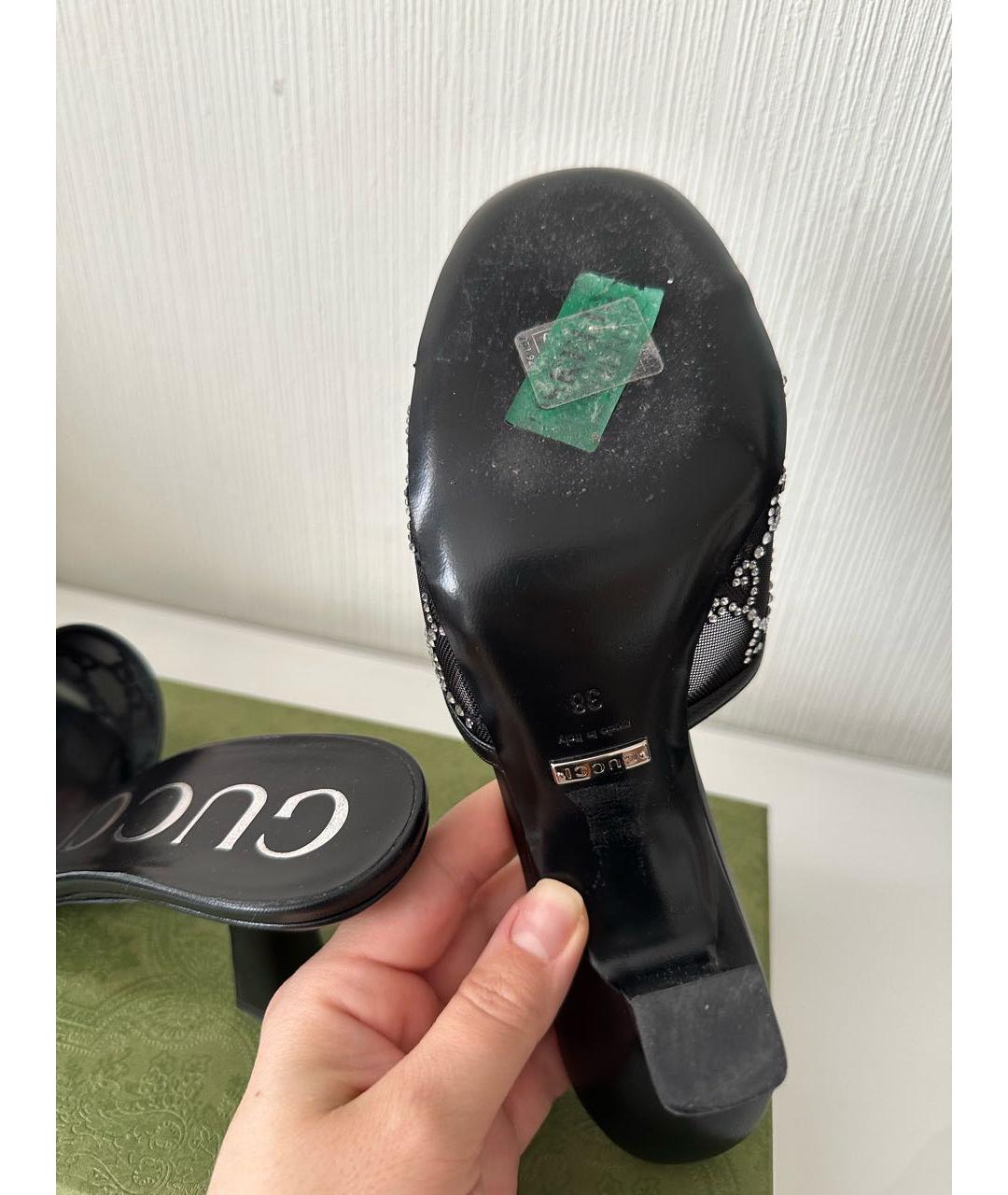 GUCCI Черные мюли, фото 4