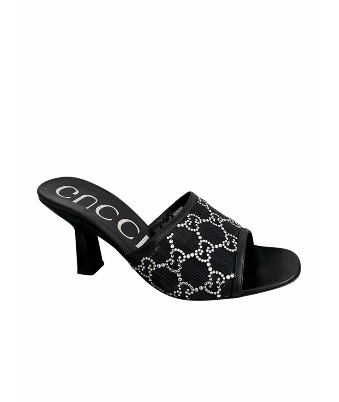 GUCCI Черные мюли, фото 1