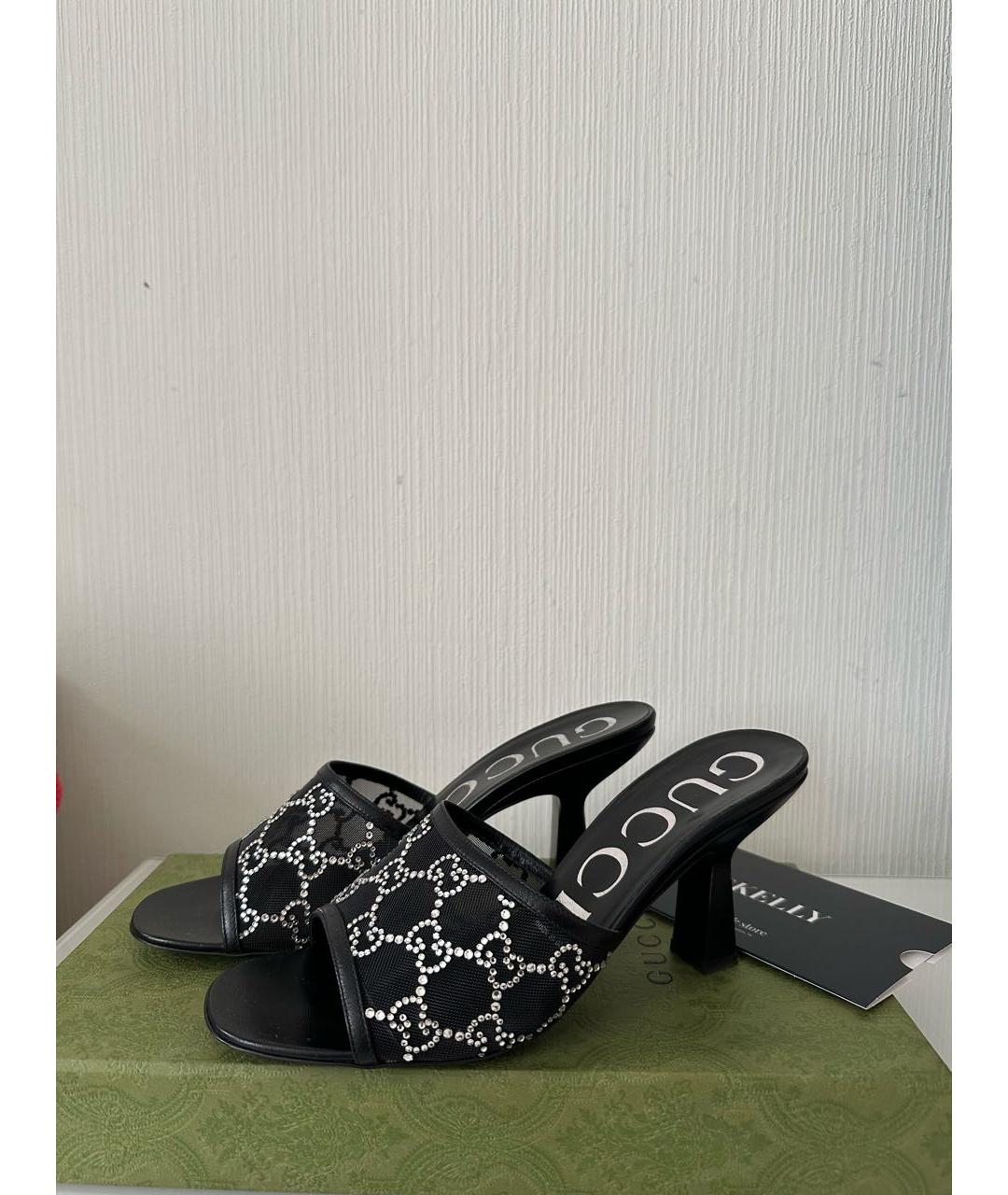 GUCCI Черные мюли, фото 7