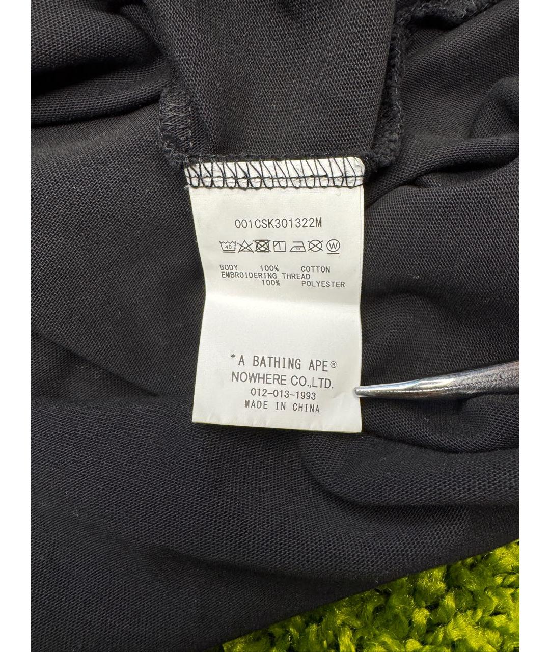 BAPE Черная хлопковая футболка, фото 6