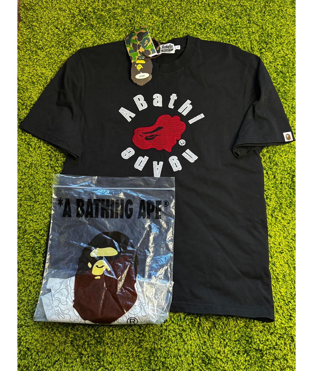 BAPE Черная хлопковая футболка, фото 9