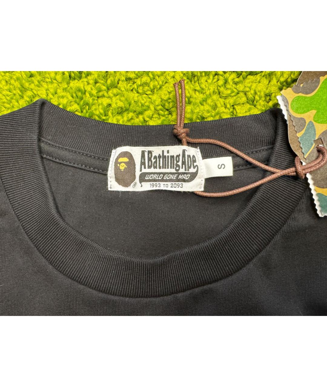 BAPE Черная хлопковая футболка, фото 4