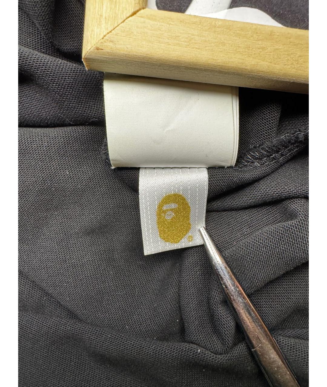 BAPE Черная хлопковая футболка, фото 7