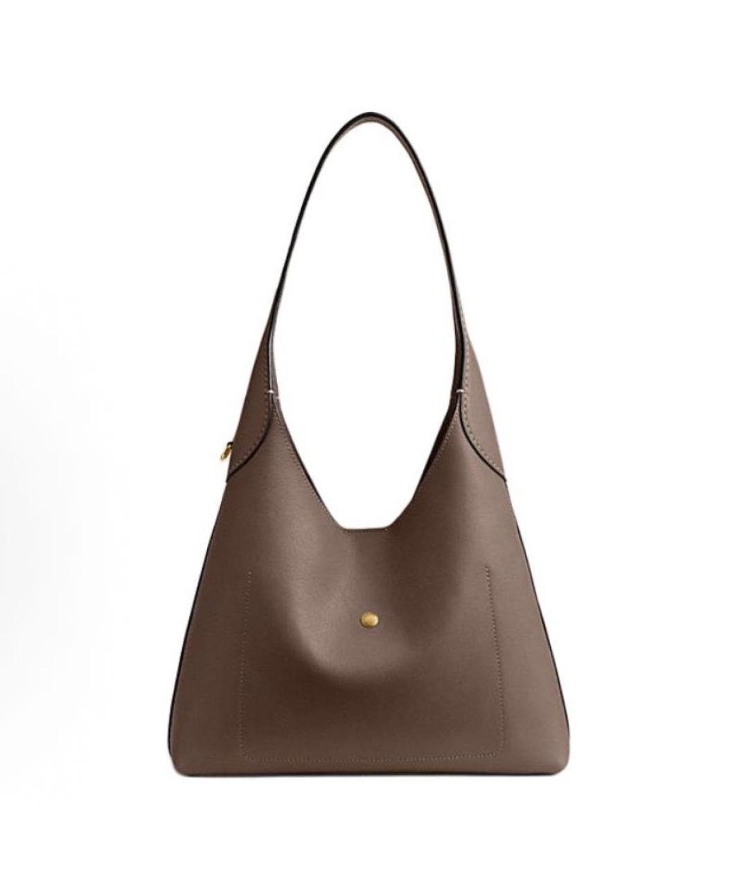 COACH Бежевая кожаная сумка через плечо, фото 2