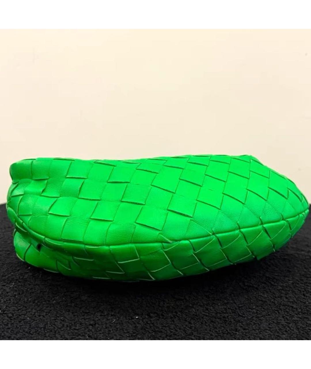 BOTTEGA VENETA Зеленая кожаная сумка с короткими ручками, фото 3