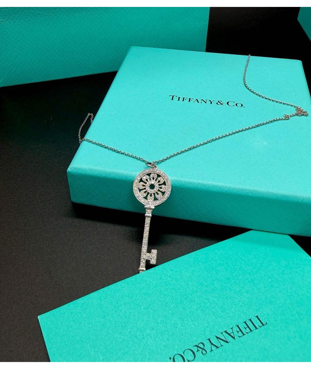 TIFFANY&CO Серебряное колье из белого золота, фото 3