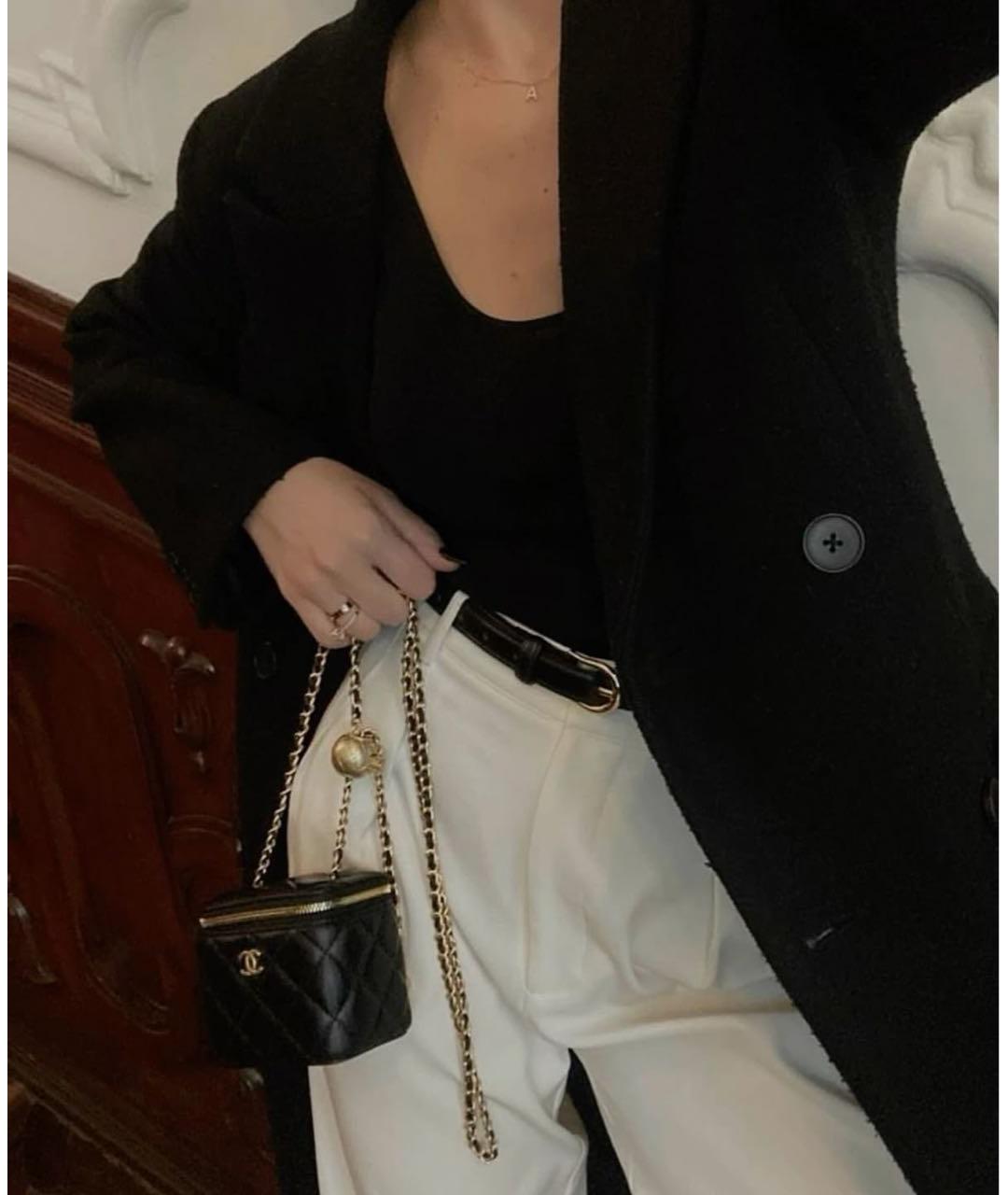 CHANEL Черная кожаная сумка через плечо, фото 6