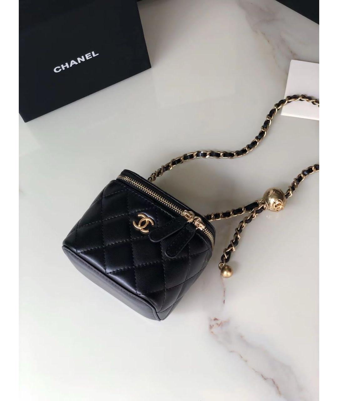 CHANEL Черная кожаная сумка через плечо, фото 3