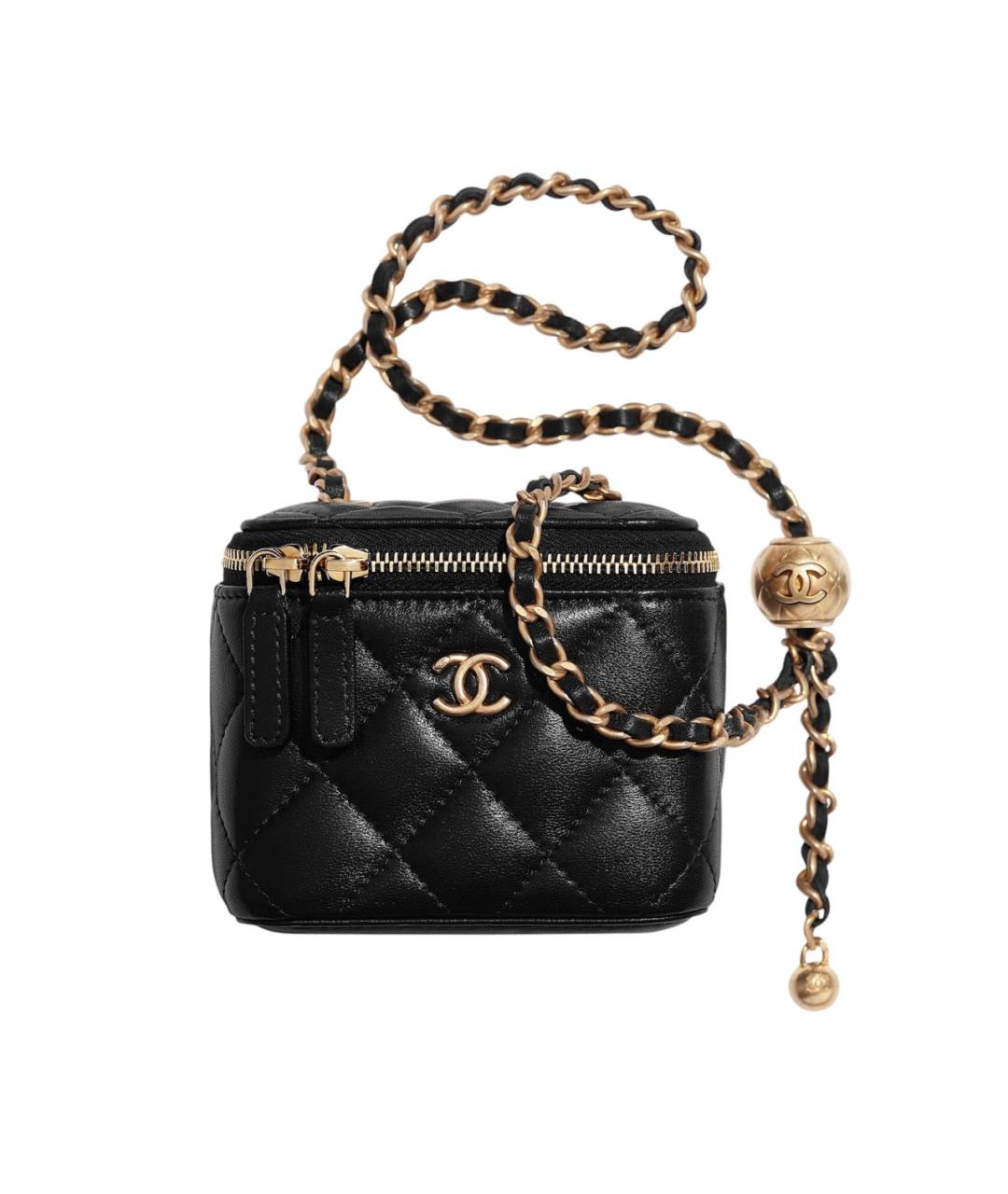 CHANEL Черная кожаная сумка через плечо, фото 7