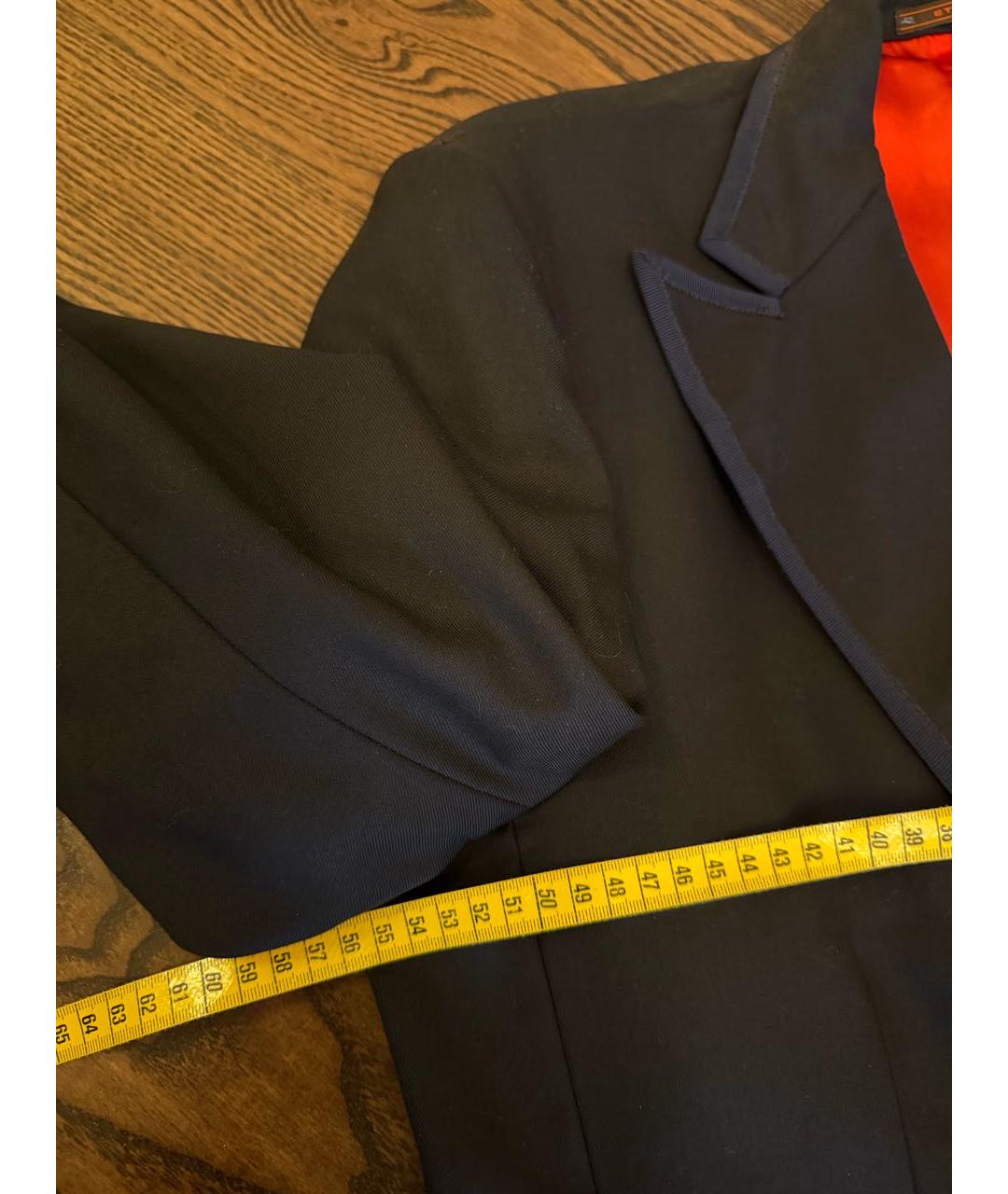 ETRO Темно-синий шерстяной пиджак, фото 7
