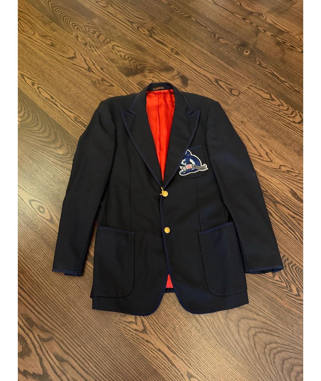 ETRO Темно-синий шерстяной пиджак, фото 9