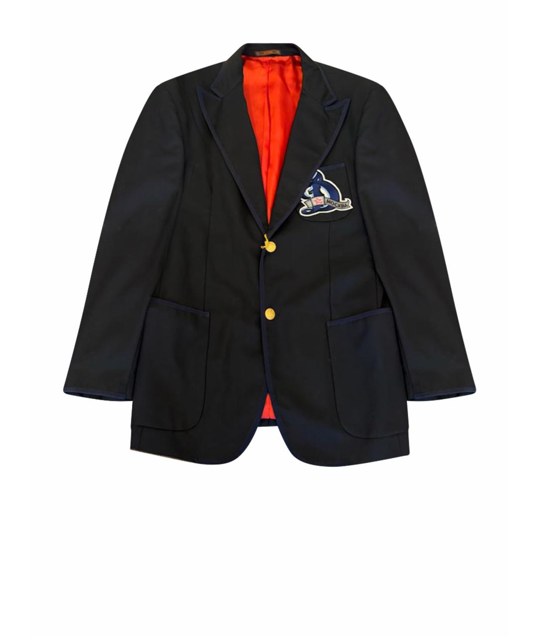 ETRO Темно-синий шерстяной пиджак, фото 1