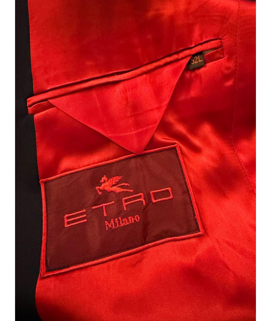 ETRO Темно-синий шерстяной пиджак, фото 5