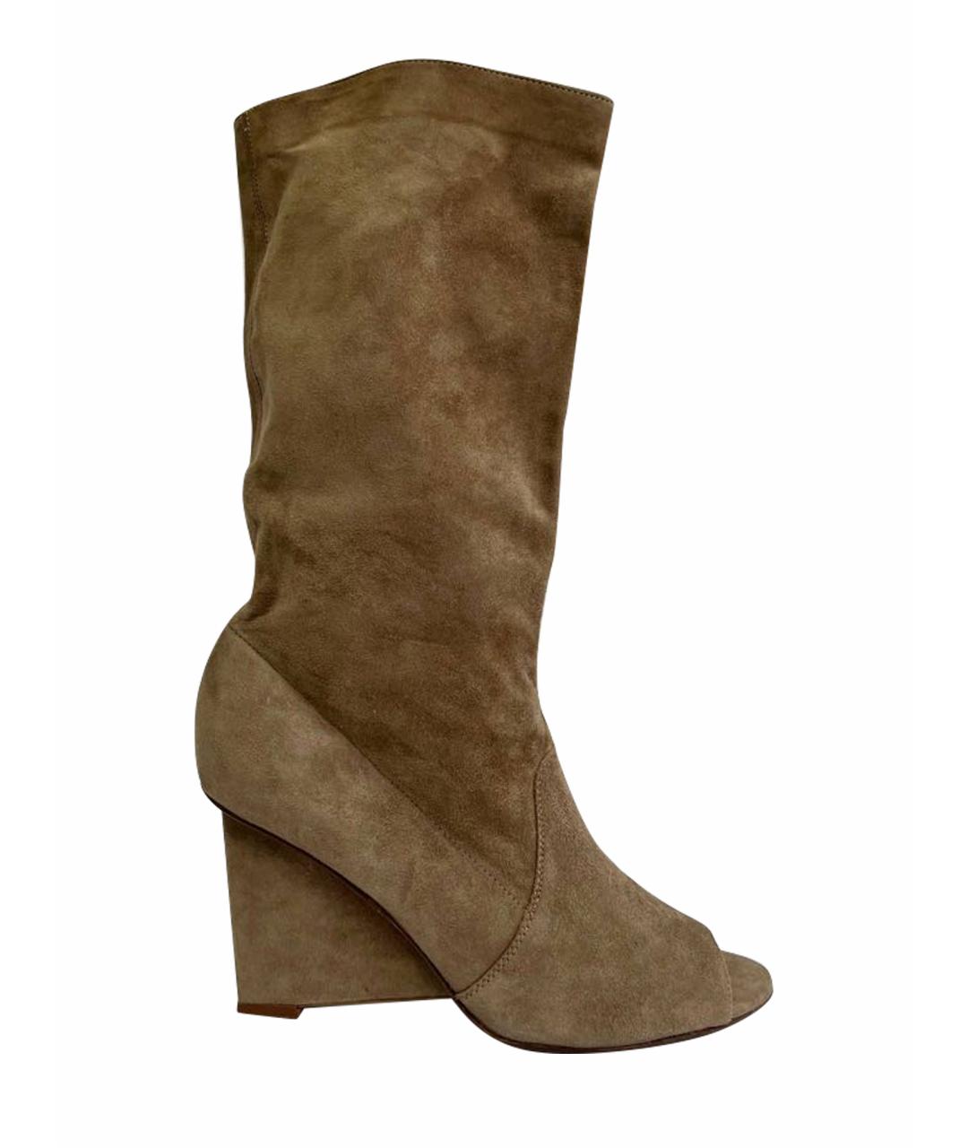 DIANE VON FURSTENBERG Коричневые замшевые полусапоги, фото 1