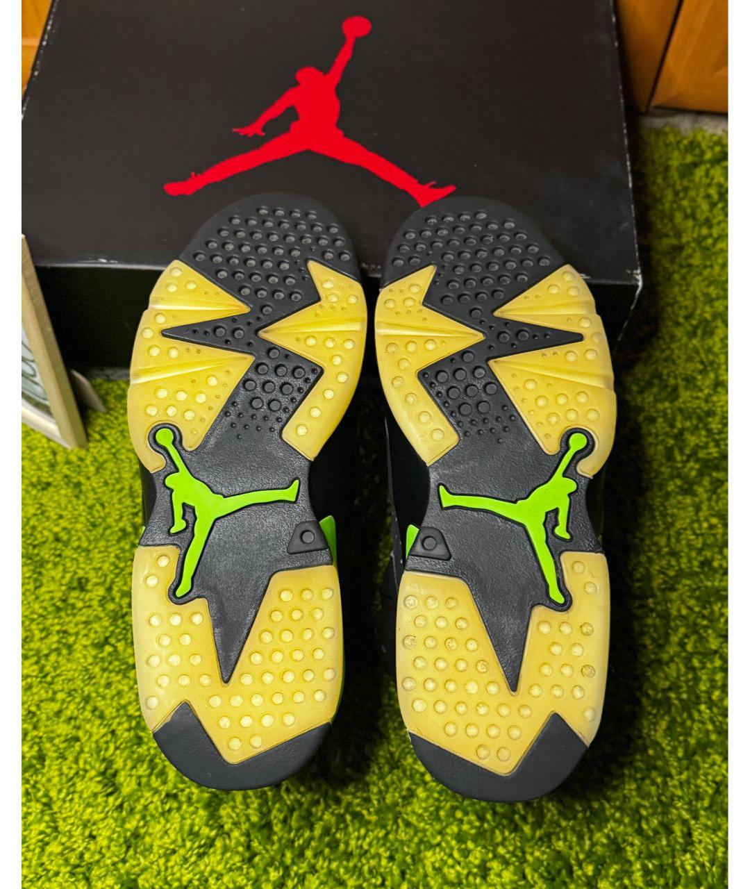 JORDAN Черные нубуковые высокие кроссовки / кеды, фото 4